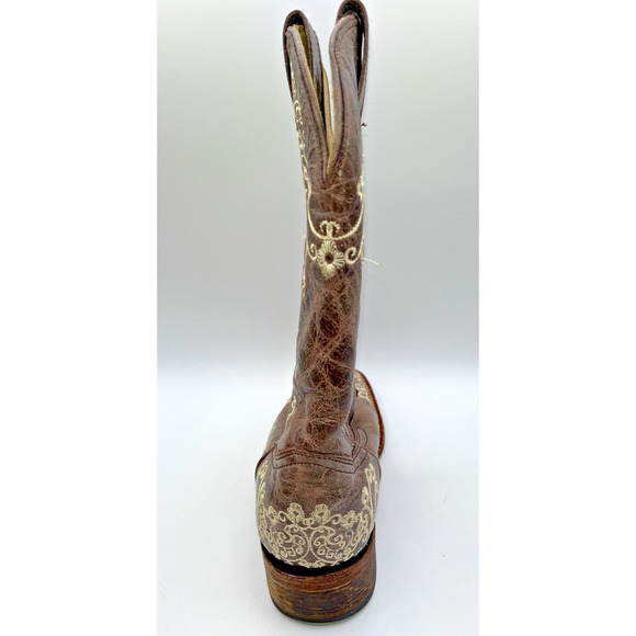 Corral Women's Crater Bone Embroidery Brown Square Toe Boots A2663 9M Wedding - Picture 10 of 16